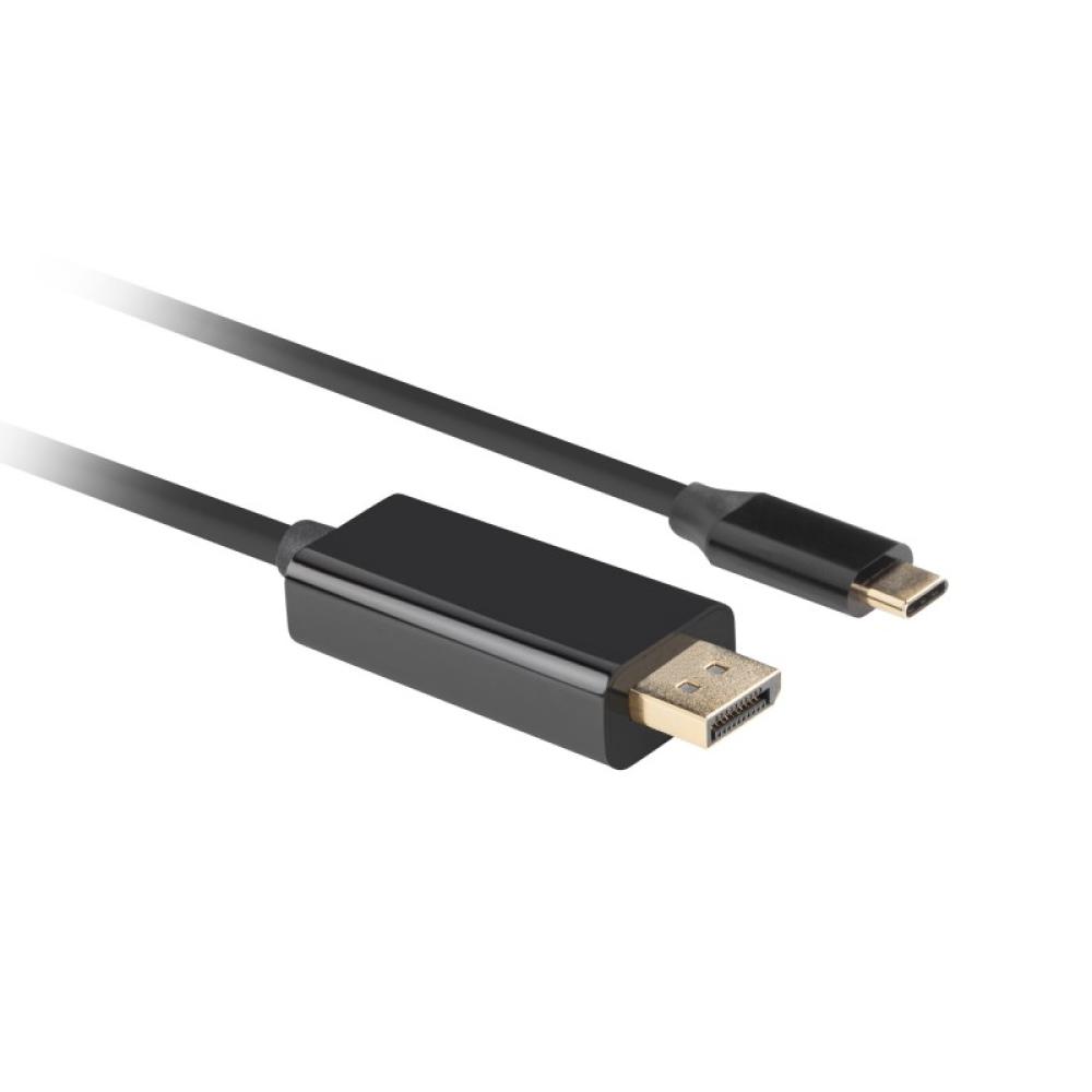 Lanberg - CA-CMDP-10CU-0010-BK adaptador de cable de vídeo 1 m USB Tipo C DisplayPort Negro
