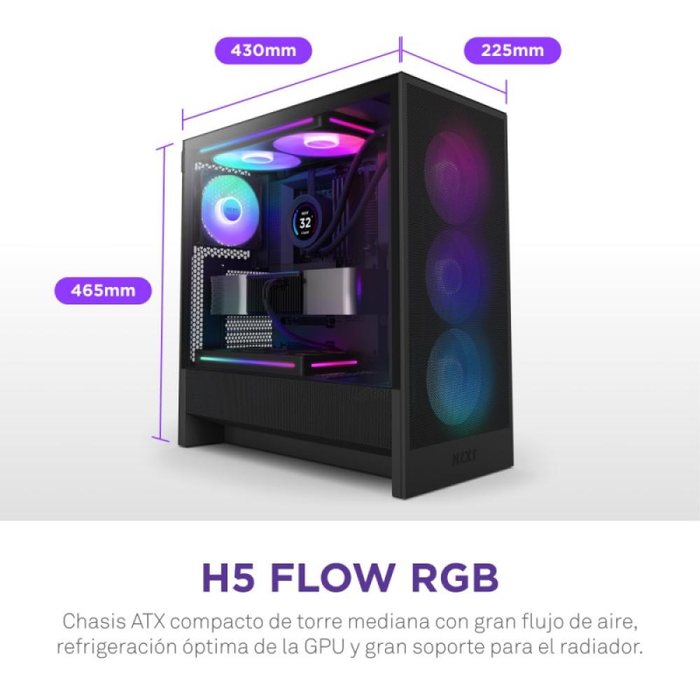 NZXT - H5 Flow RGB Midi Tower Negro