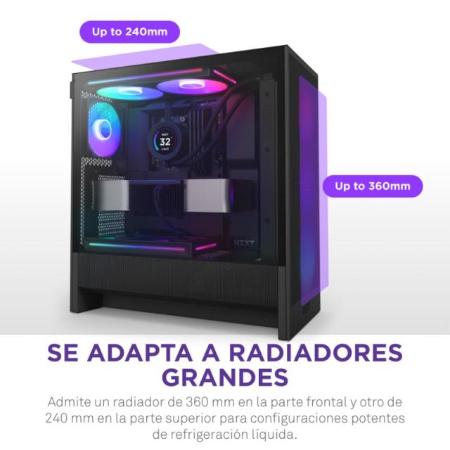 NZXT - H5 Flow RGB Midi Tower Negro