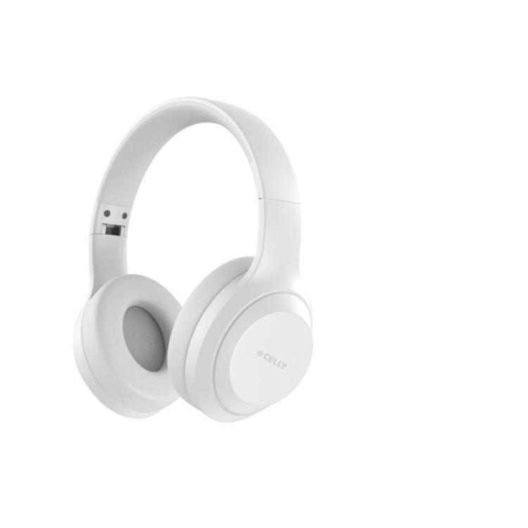 Celly - WAVEBEATWH auricular y casco Auriculares Inalámbrico Diadema Llamadas/Música USB Tipo C Blanco