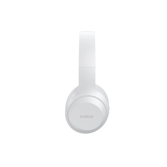 Celly - WAVEBEATWH auricular y casco Auriculares Inalámbrico Diadema Llamadas/Música USB Tipo C Blanco