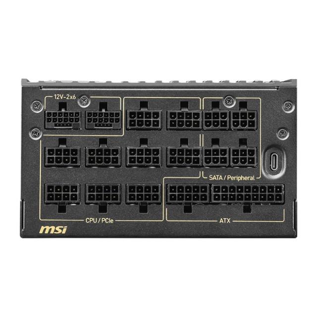 MSI - MEG Ai1600T PCIE5 unidad de fuente de alimentación 1600 W 24-pin ATX ATX Negro