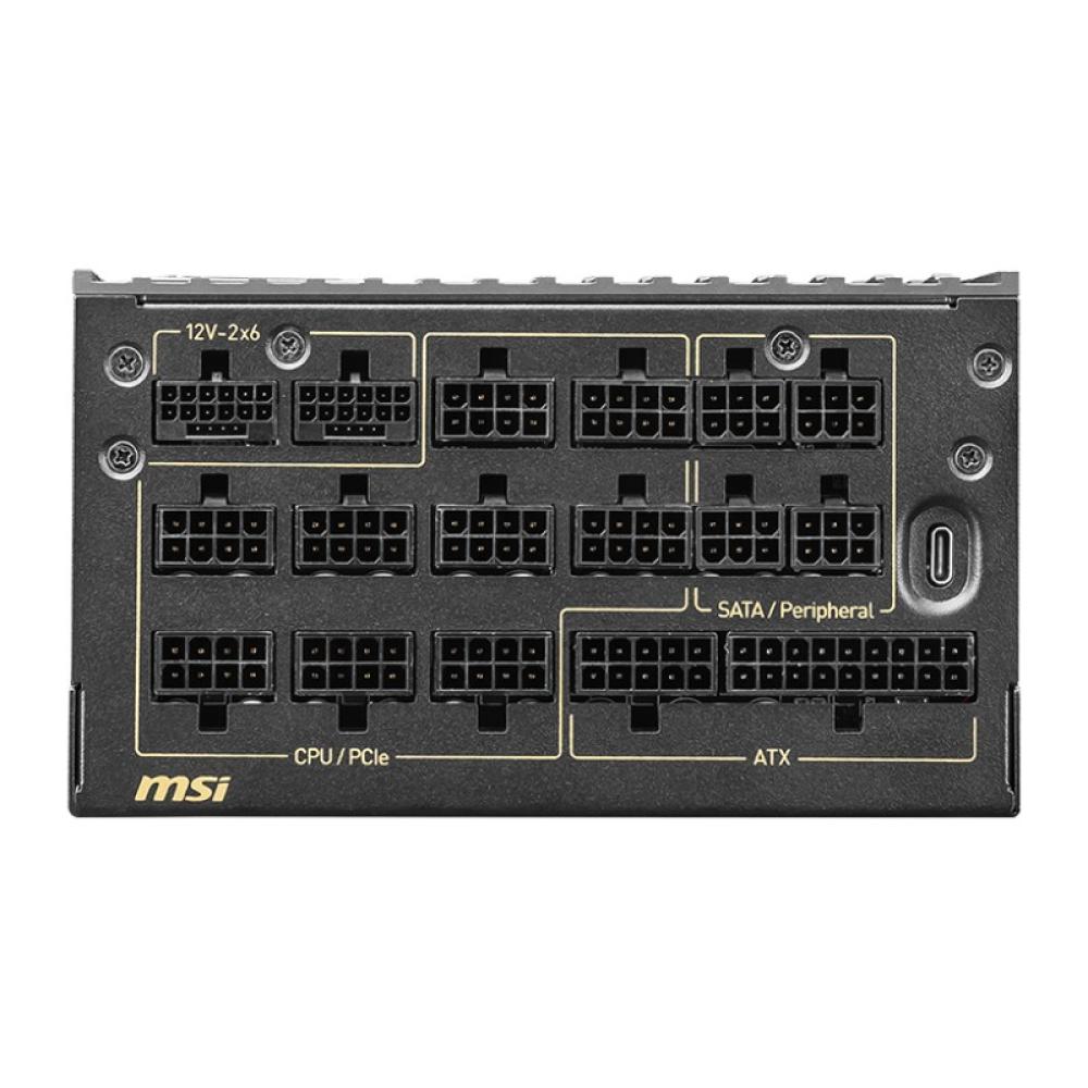 MSI - MEG Ai1600T PCIE5 unidad de fuente de alimentación 1600 W 24-pin ATX ATX Negro