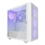 CoolBox - GAMING CAJA ATX GA300 GRIDLINE ARGB WHITE USB-C 3.2 GEN1 SIN FTE + 5 VENTILADORES