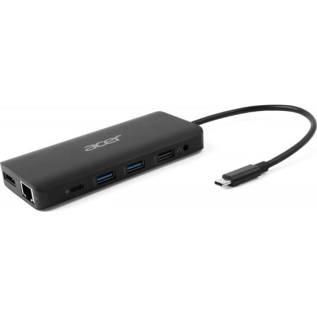 Acer - USB Type-C Dongle 12-in-1 Black Alámbrico USB 3.2 Gen 1 (3.1 Gen 1) Type-C Negro