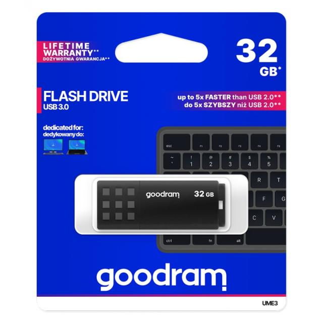 Goodram - UME3 unidad flash USB 32 GB USB tipo A 3.2 Gen 1 (3.1 Gen 1) Negro