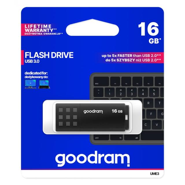 Goodram - UME3 unidad flash USB 16 GB USB tipo A 3.2 Gen 1 (3.1 Gen 1) Negro