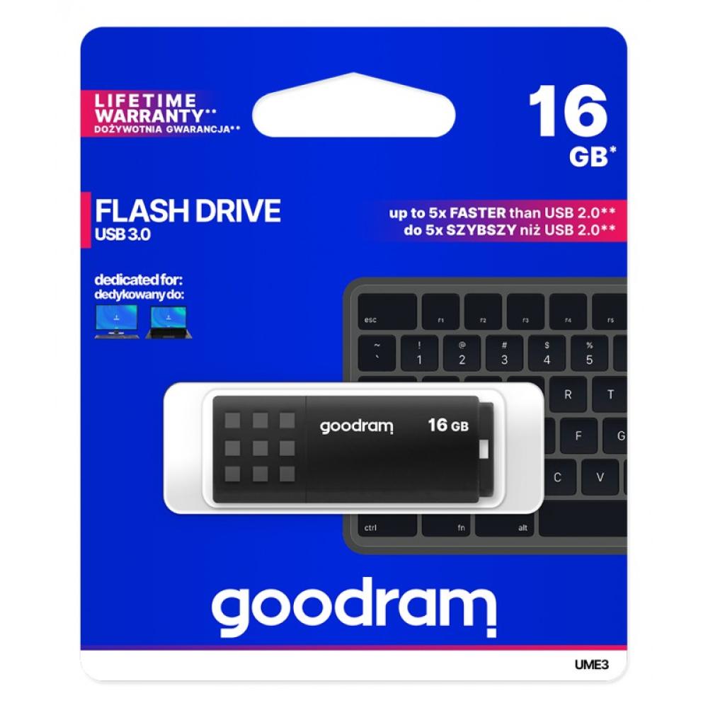 Goodram - UME3 unidad flash USB 16 GB USB tipo A 3.2 Gen 1 (3.1 Gen 1) Negro