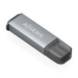 AISENS - Lector De Tarjetas SD, Micro SD, MMC, Rs-MMC, MMC Micro, USB-A, Gris