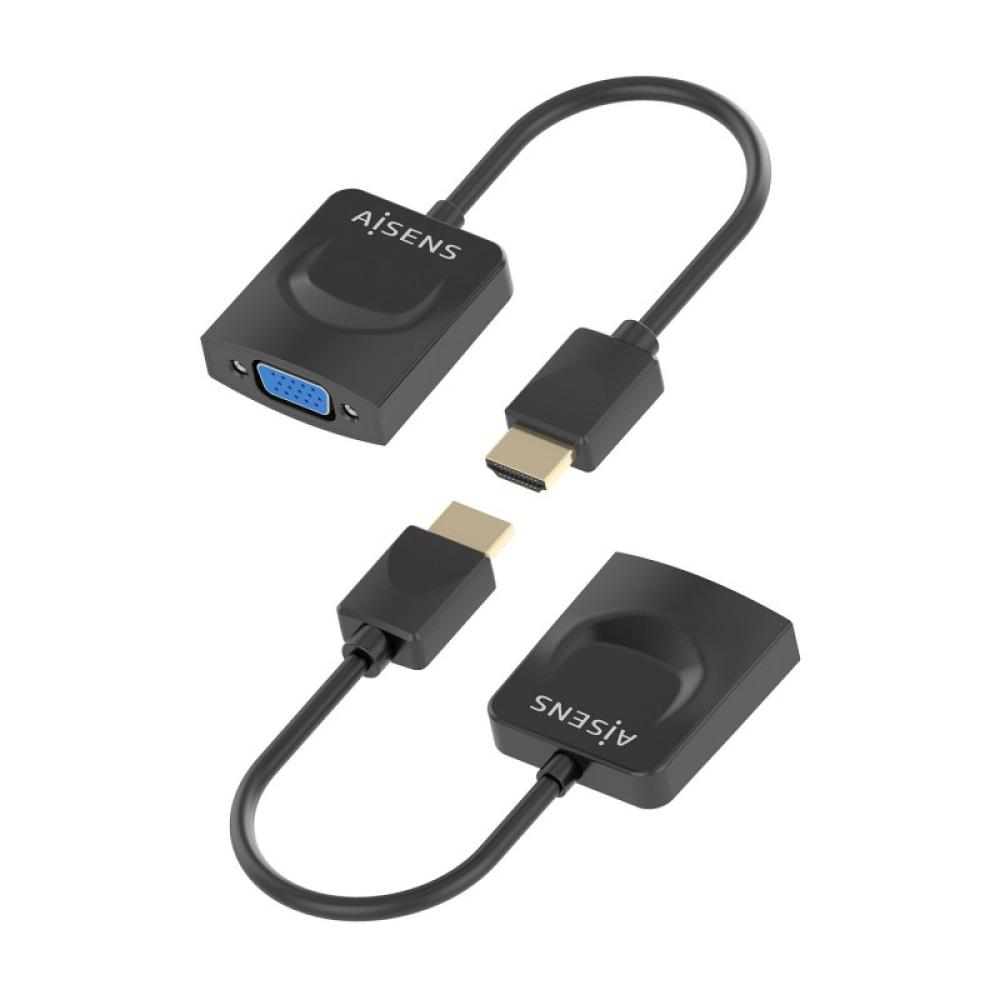 AISENS - Conversor HDMI a SVGA, HDMI A/M-SVGA/H, Negro, 15?m