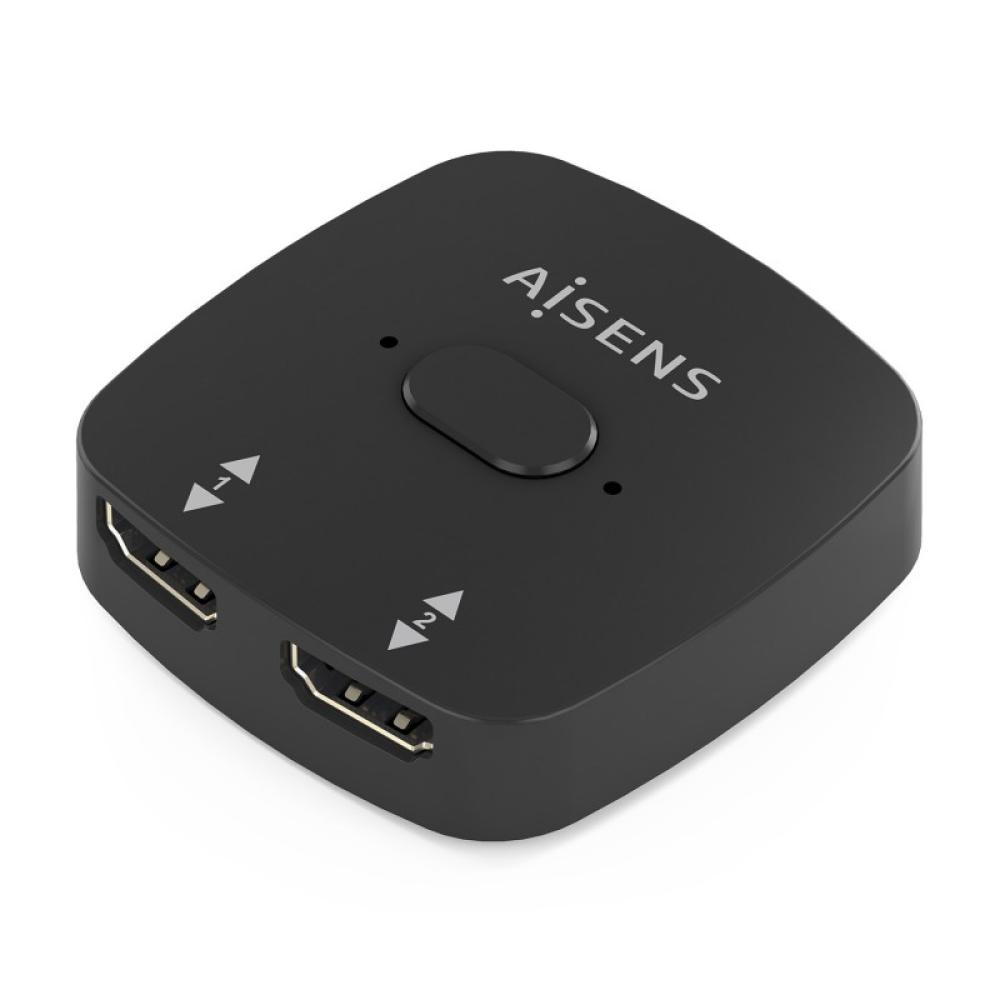 AISENS - HDMI Conmutador Switch 4K@60Hz 2x1, Negro