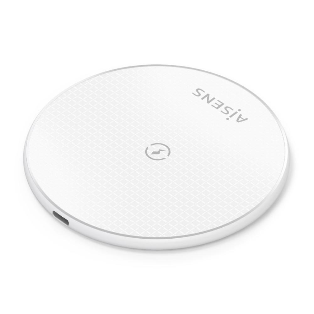 AISENS - Cargador Inalambrico USB-C 15W Para Movil, Blanco