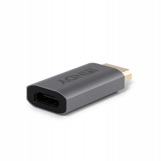 Lindy - 41095 cambiador de género para cable DisplayPort HDMI Type A Gris