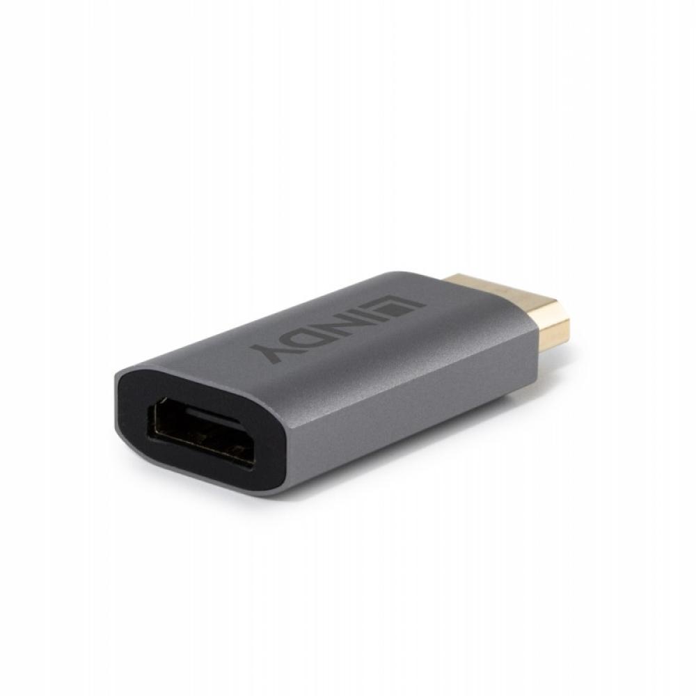 Lindy - 41095 cambiador de género para cable DisplayPort HDMI Type A Gris