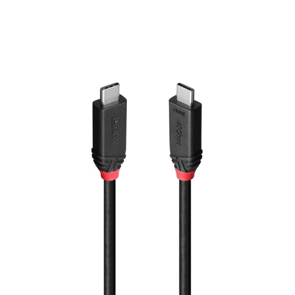 Lindy - 37000 cable USB USB4 Gen 3x2 0,5 m USB C Negro