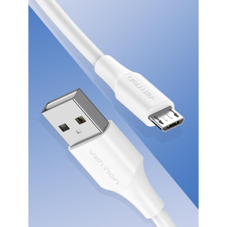 Vention - Cable USB 2.0 CTIWF/ USB Macho - MicroUSB Macho/ 1m/ Blanco