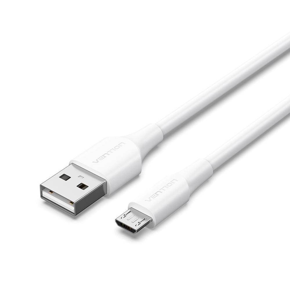Vention - Cable USB 2.0 CTIWF/ USB Macho - MicroUSB Macho/ 1m/ Blanco