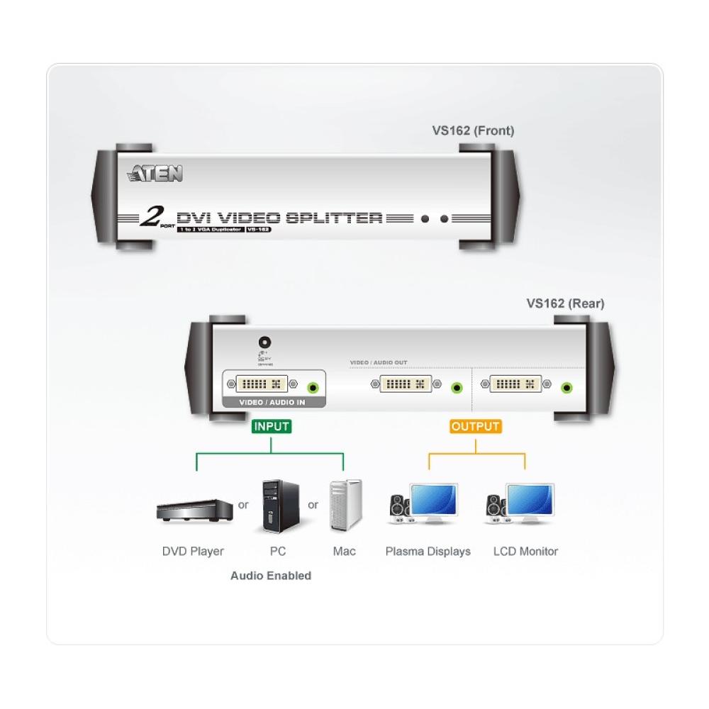 ATEN - VS162 divisor de video DVI 2x DVI-I