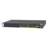 NETGEAR - M4300-28G-PoE+ Gestionado L3 Gigabit Ethernet (10/100/1000) Energía sobre Ethernet (PoE) 1U Negro