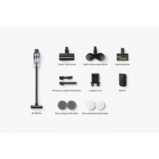 Samsung - Aspiradora Escoba sin Cable Jet 75B Pro Digital Inverter VS20B75ADR5/WA