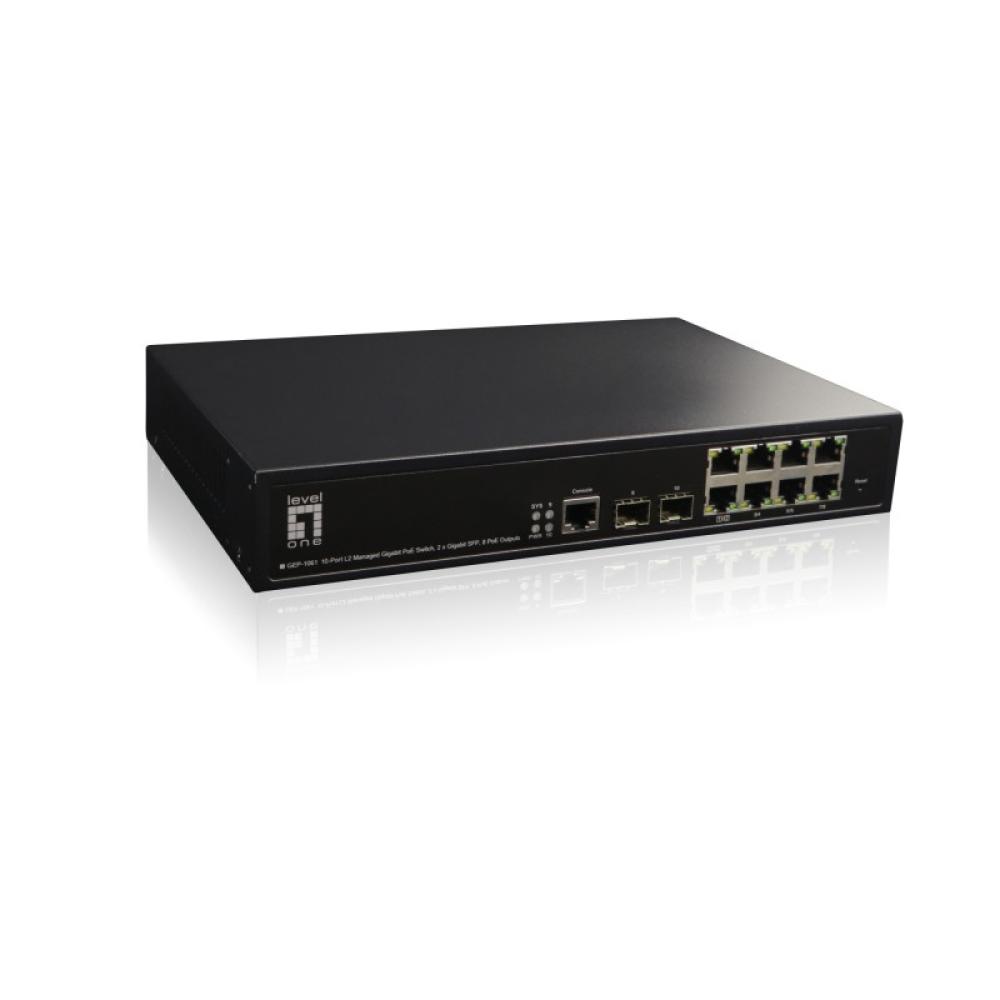 LevelOne - GEP-1061 switch Gestionado L2 Gigabit Ethernet (10/100/1000) Energía sobre Ethernet (PoE) Negro