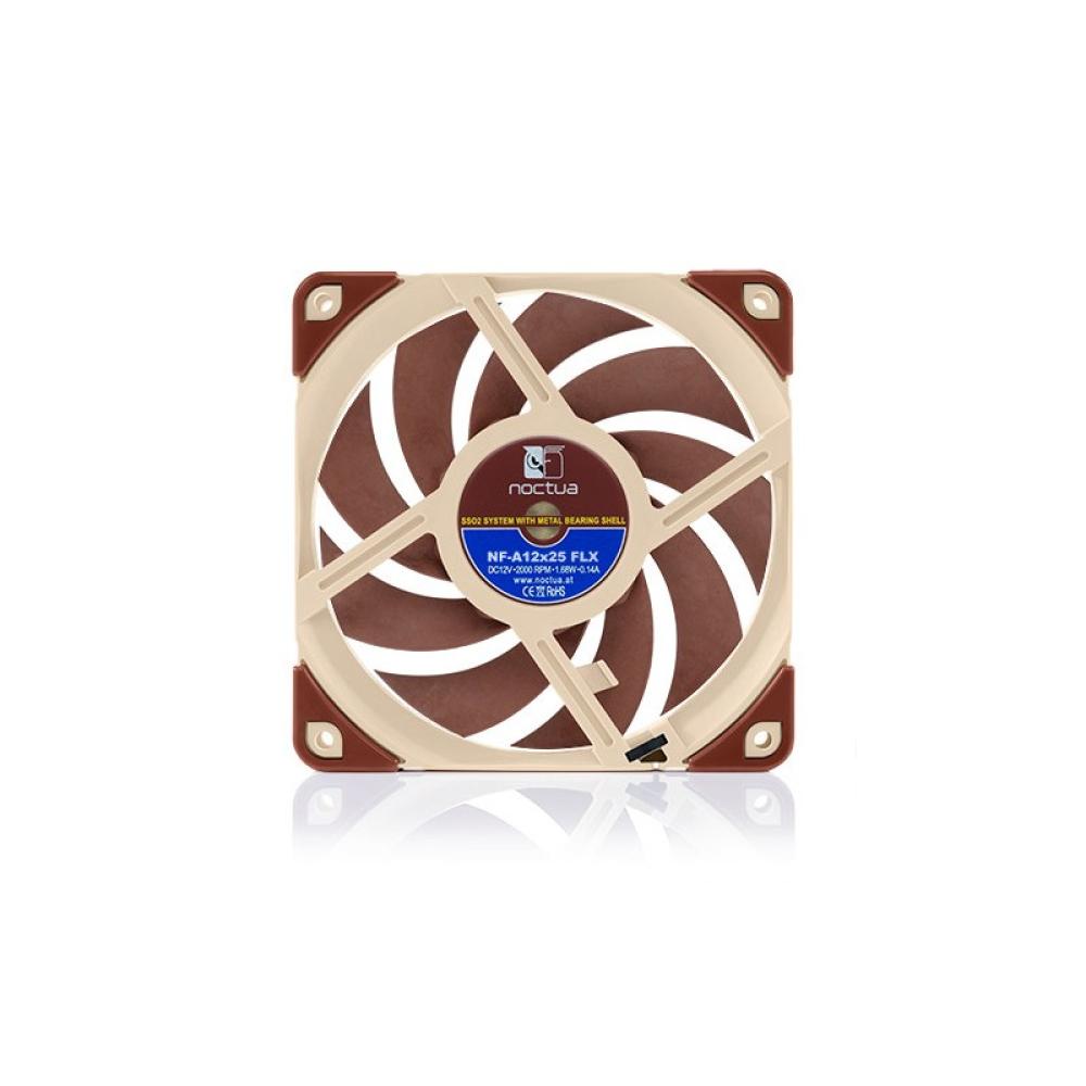 Noctua - NF A12x25 FLX Carcasa del ordenador Ventilador 12 cm Beige, Rojo