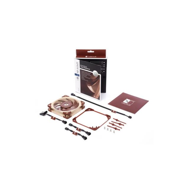 Noctua - NF A12x25 FLX Carcasa del ordenador Ventilador 12 cm Beige, Rojo
