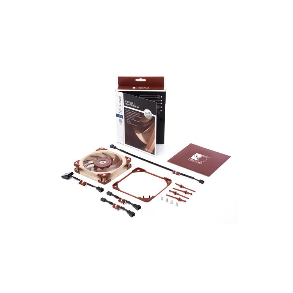 Noctua - NF A12x25 FLX Carcasa del ordenador Ventilador 12 cm Beige, Rojo