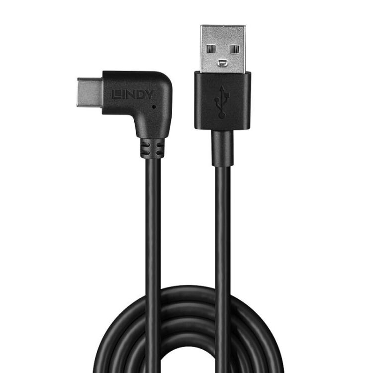 Lindy - 32000 cable USB USB 2.0 0,5 m USB A USB C Negro