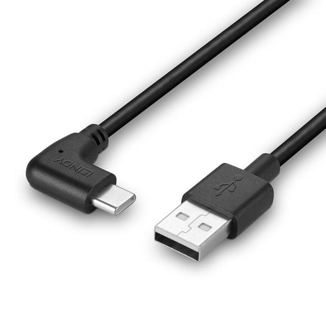 Lindy - 32000 cable USB USB 2.0 0,5 m USB A USB C Negro
