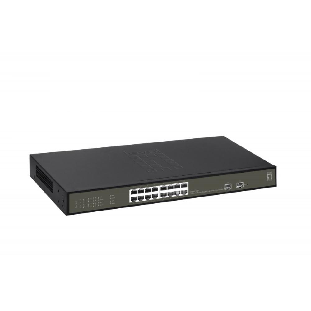 LevelOne - GES-2118P switch Gestionado L2 Gigabit Ethernet (10/100/1000) Energía sobre Ethernet (PoE) Negro