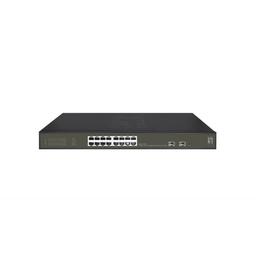 LevelOne - GES-2118P switch Gestionado L2 Gigabit Ethernet (10/100/1000) Energía sobre Ethernet (PoE) Negro
