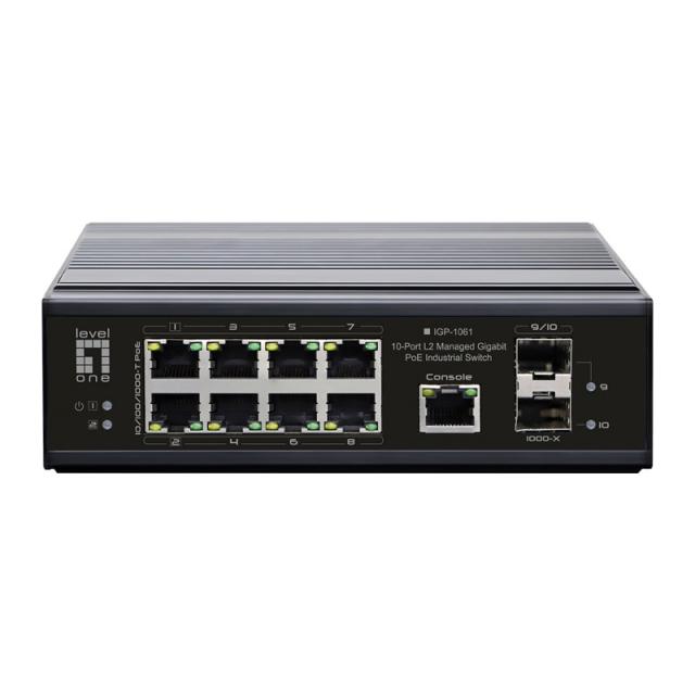 LevelOne - IGP-1061 switch Gestionado L2 Gigabit Ethernet (10/100/1000) Energía sobre Ethernet (PoE) Negro
