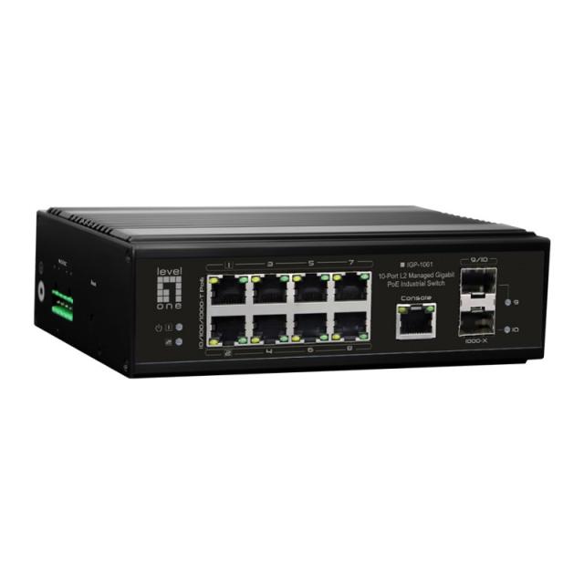 LevelOne - IGP-1061 switch Gestionado L2 Gigabit Ethernet (10/100/1000) Energía sobre Ethernet (PoE) Negro