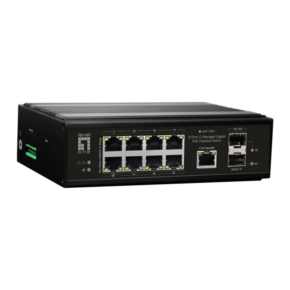 LevelOne - IGP-1061 switch Gestionado L2 Gigabit Ethernet (10/100/1000) Energía sobre Ethernet (PoE) Negro