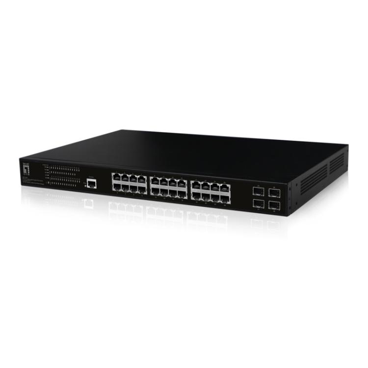 LevelOne - GEP-2861 switch Gestionado L2 Gigabit Ethernet (10/100/1000) Energía sobre Ethernet (PoE) 1U Negro