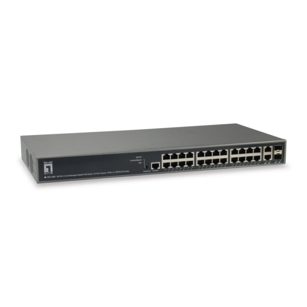 LevelOne - GEP-2682 switch Gestionado L3 Gigabit Ethernet (10/100/1000) Energía sobre Ethernet (PoE)
