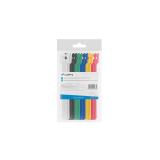 Lanberg - ORG01-MT150-MC6 presilla Bridas adherentes para cables Tela Negro, Azul, Verde, Rojo, Blanco, Amarillo 12 pieza(s)