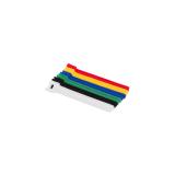 Lanberg - ORG01-MT150-MC6 presilla Bridas adherentes para cables Tela Negro, Azul, Verde, Rojo, Blanco, Amarillo 12 pieza(s)