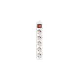 Lanberg - PS1-05F-0150-W base múltiple 1,5 m 5 salidas AC Interior Blanco