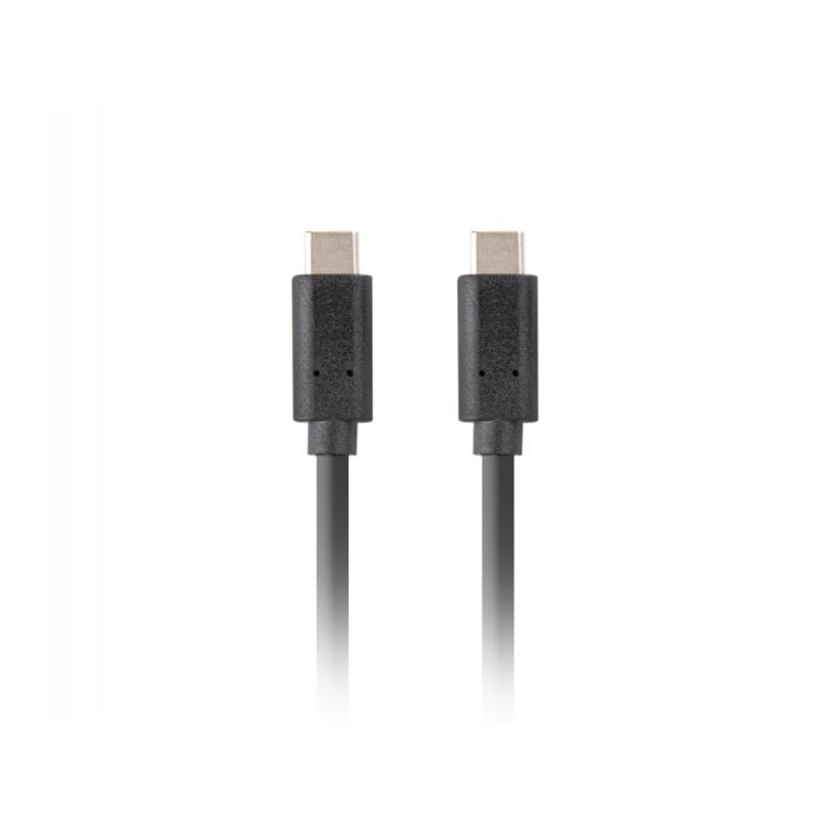 Lanberg - CA-CMCM-32CU-0005-BK cable USB 0,5 m USB 3.2 Gen 2 (3.1 Gen 2) USB C Negro
