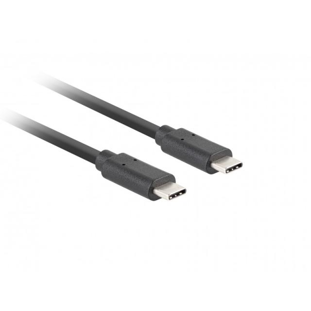 Lanberg - CA-CMCM-32CU-0005-BK cable USB 0,5 m USB 3.2 Gen 2 (3.1 Gen 2) USB C Negro