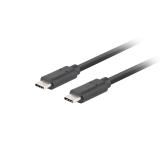 Lanberg - CA-CMCM-32CU-0005-BK cable USB 0,5 m USB 3.2 Gen 2 (3.1 Gen 2) USB C Negro