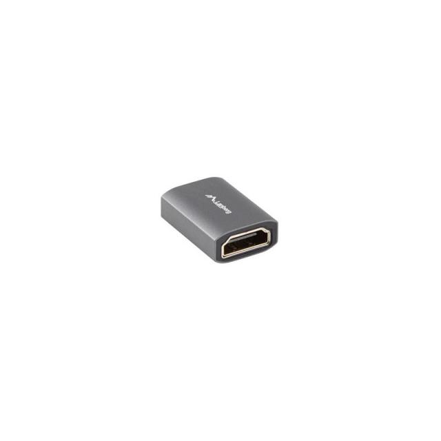 Lanberg - AD-HDMI-02 cambiador de género para cable HDMI-A female 2.1 Plata