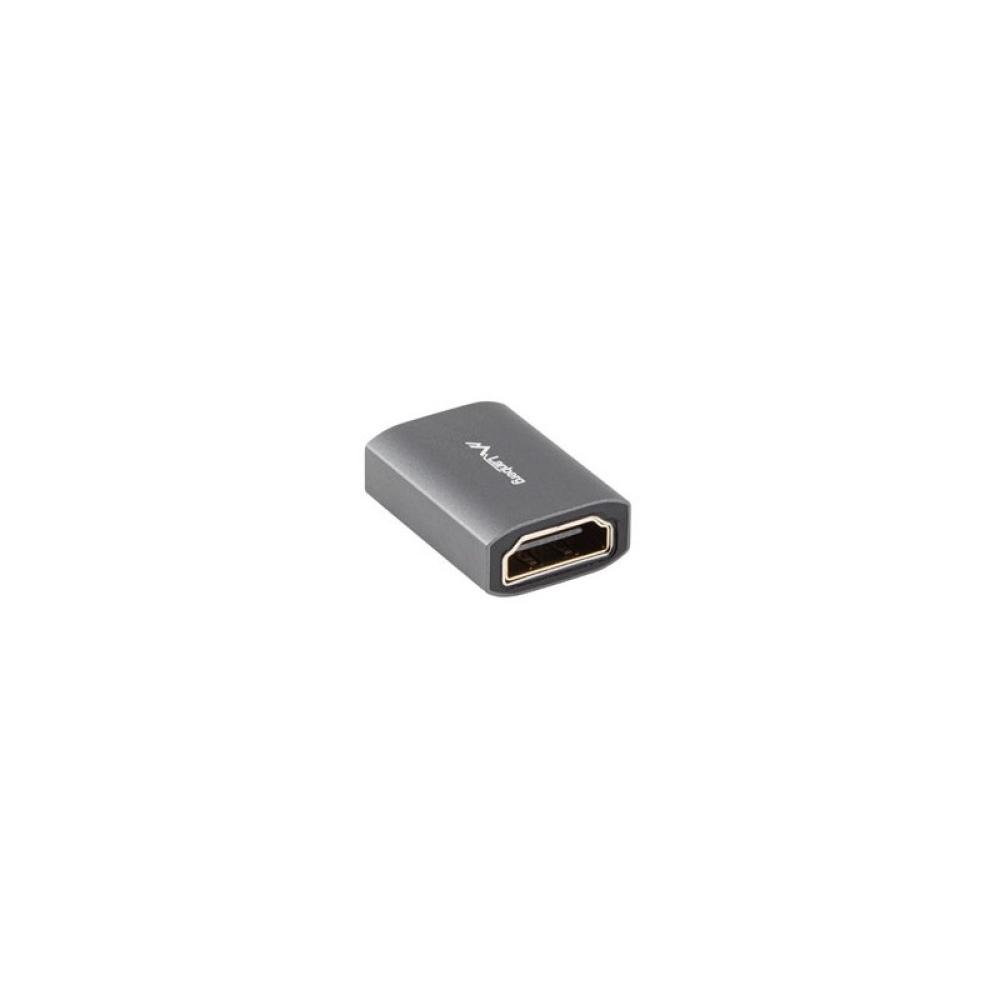 Lanberg - AD-HDMI-02 cambiador de género para cable HDMI-A female 2.1 Plata