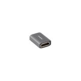 Lanberg - AD-HDMI-02 cambiador de género para cable HDMI-A female 2.1 Plata