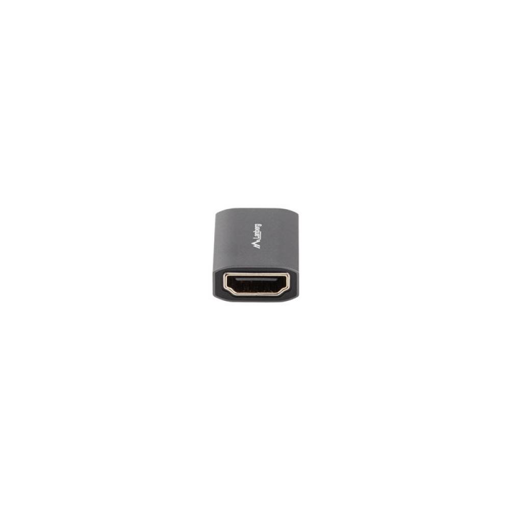 Lanberg - AD-HDMI-02 cambiador de género para cable HDMI-A female 2.1 Plata
