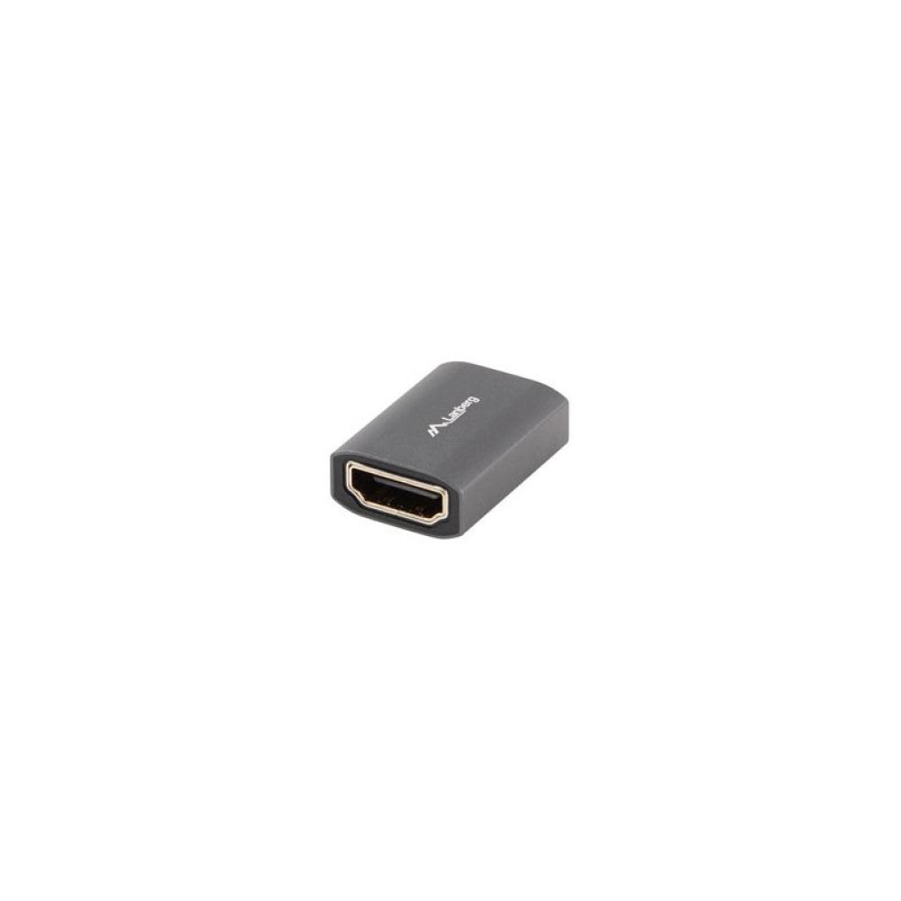 Lanberg - AD-HDMI-02 cambiador de género para cable HDMI-A female 2.1 Plata