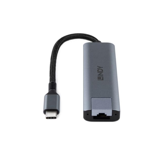 Lindy - 43422 hub de interfaz USB 3.2 Gen 2 (3.1 Gen 2) Type-C 10000 Mbit/s Gris