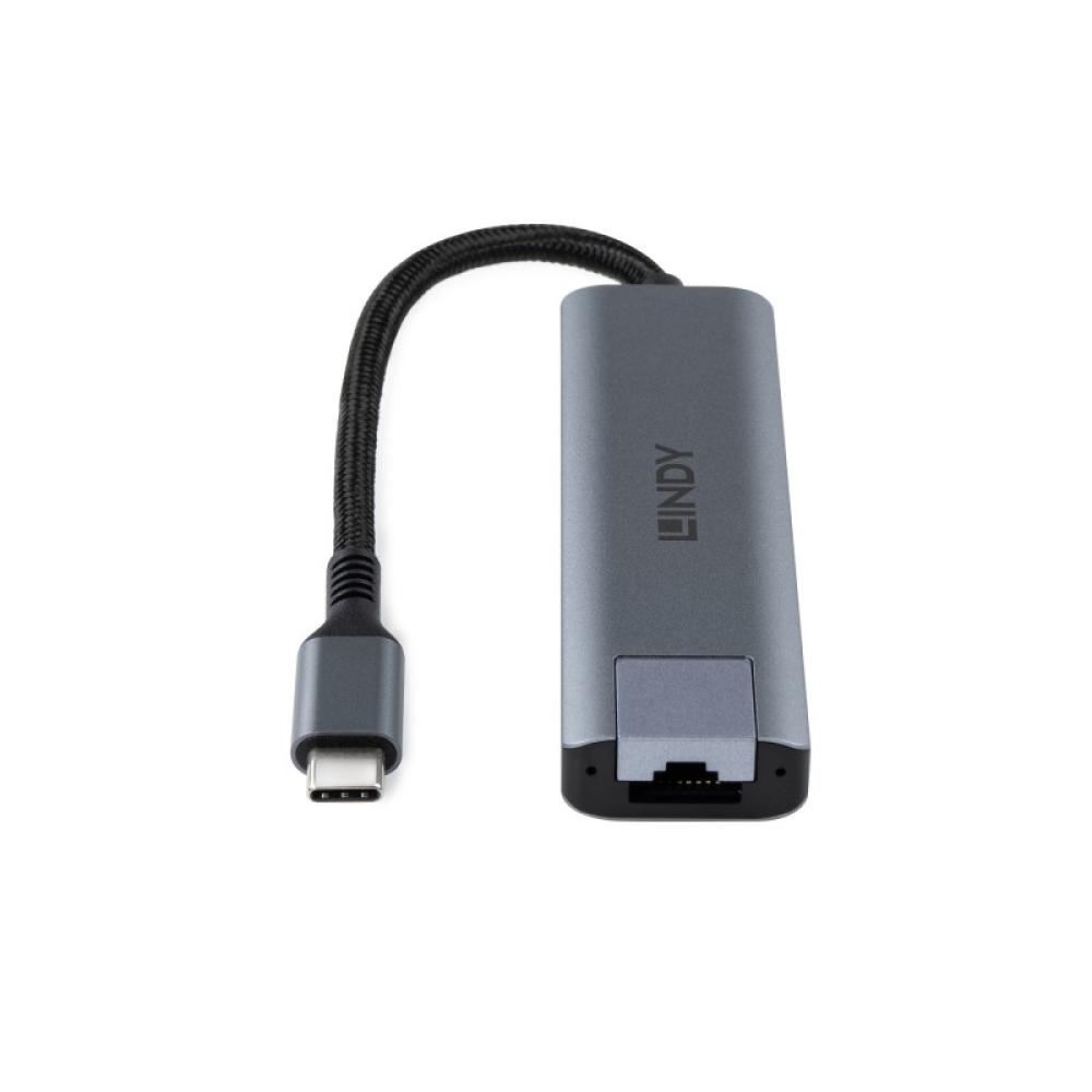 Lindy - 43422 hub de interfaz USB 3.2 Gen 2 (3.1 Gen 2) Type-C 10000 Mbit/s Gris